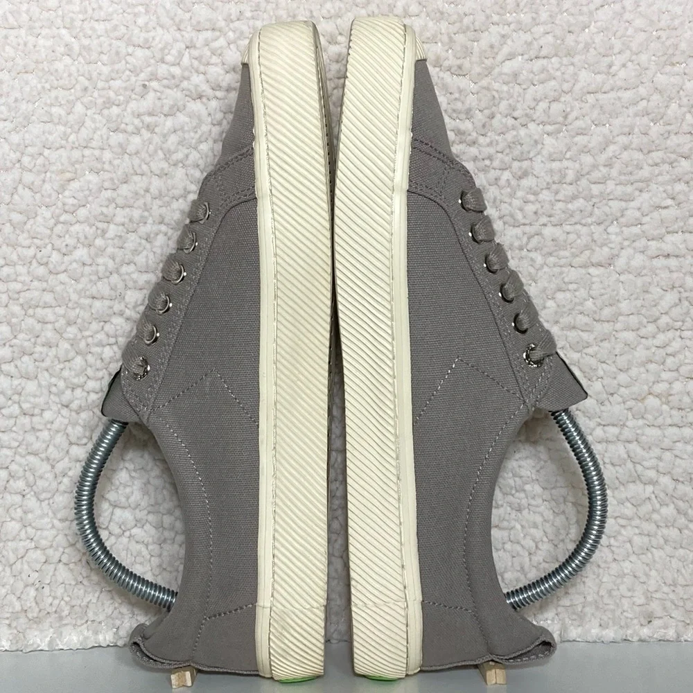 Cariuma Mens OCA Mystic Grey Canvas Low Lace Casual Sneakers Shoes Size US 9.5 - Picture 7 of 11